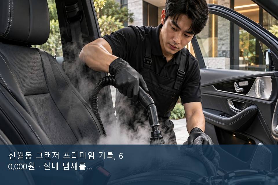 신월동 그랜저 프리미엄 기록, 60,000원 · 실내 냄새를 연 기록