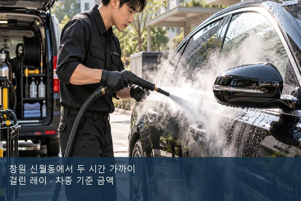 창원 신월동에서 두 시간 가까이 걸린 레이 · 차종 기준 금액