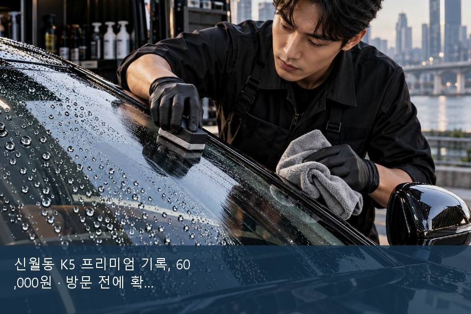 신월동 K5 프리미엄 기록, 60,000원 · 방문 전에 확인한 것